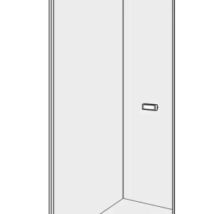 Pas Cher Porte battante Alterna lin.3 Noir mat Verre clair CareTec Pro